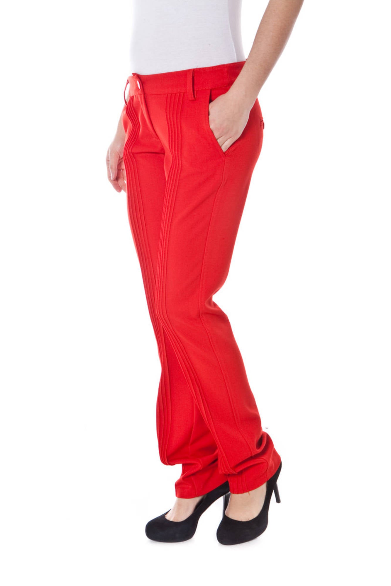 DENNY ROSE RED WOMAN TROUSERS