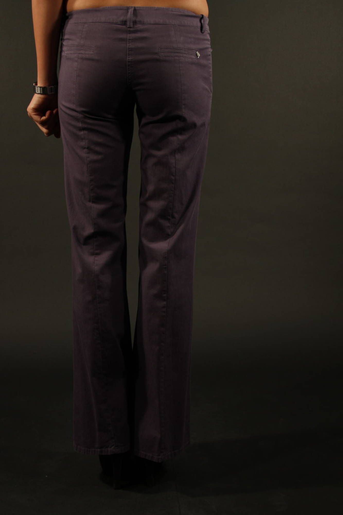 DENNY ROSE WOMEN'S PURPLE TROUSERS