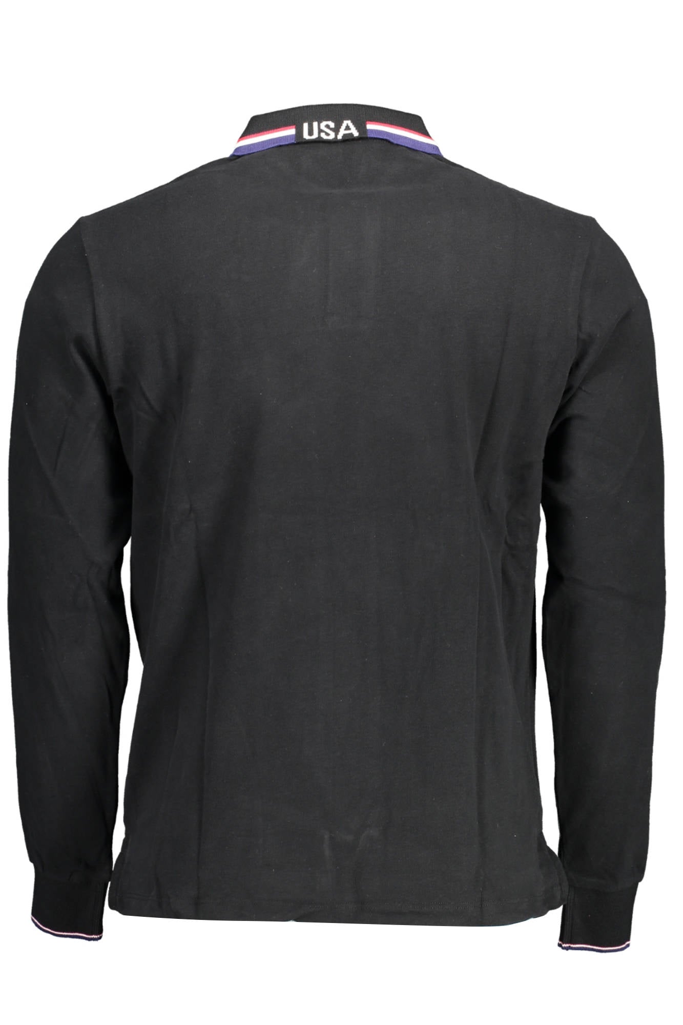 US POLO MEN'S LONG SLEEVED POLO BLACK