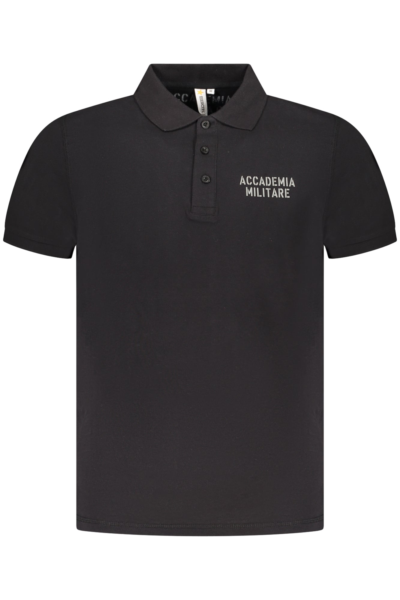 MILITARY ACADEMY BLACK MEN'S SHORT SLEEVE POLO