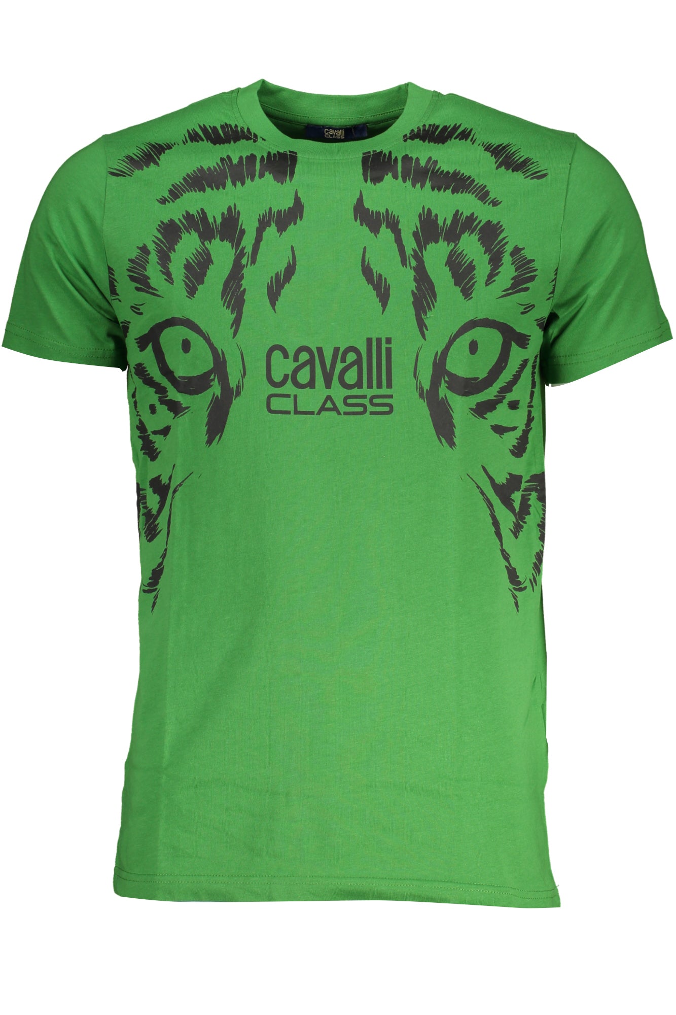CAVALLI CLASS GREEN MEN'S SHORT SLEEVED T-SHIRT