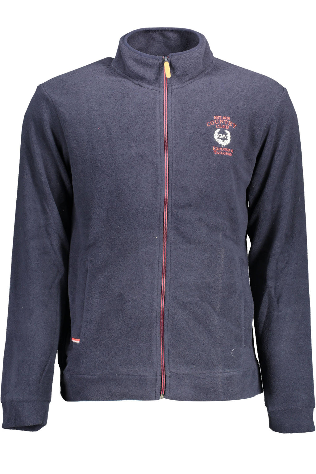 GIAN MARCO VENTURI MEN'S BLUE ZIP-UP SWEATSHIRT