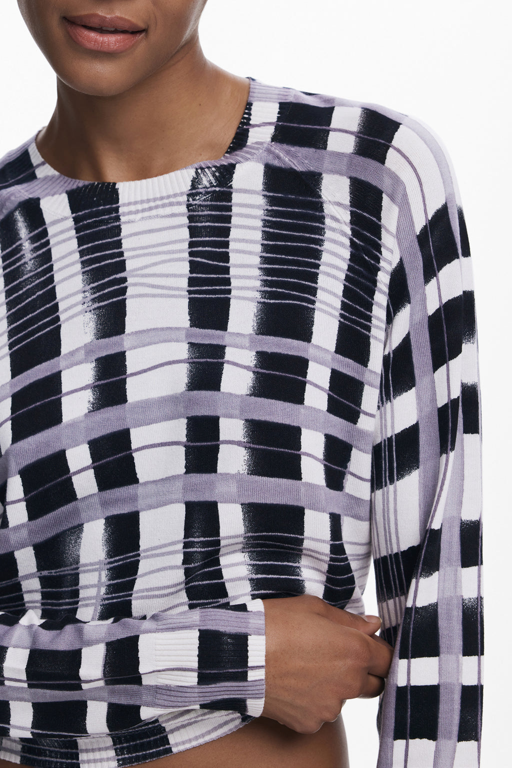DESIGUAL WOMEN'S WHITE SWEATER