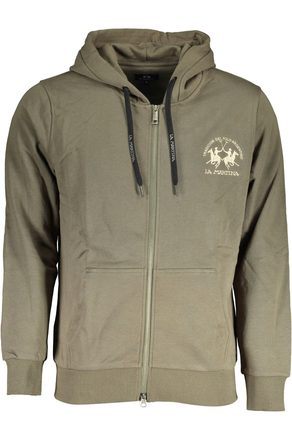 LA MARTINA MEN'S GREEN ZIPPED SWEATSHIRT