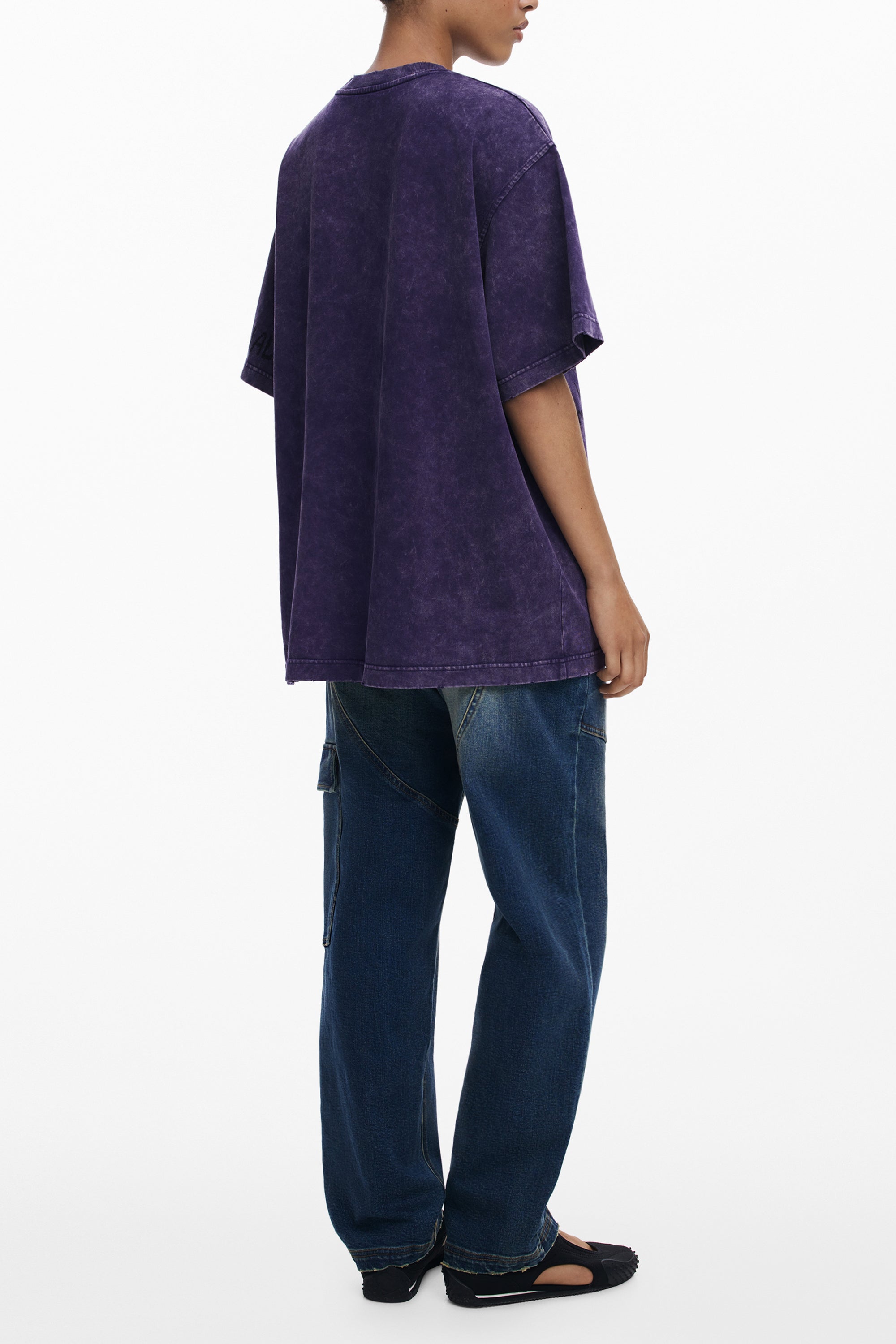 DESIGUAL WOMEN'S SHORT-SLEEVE T-SHIRT PURPLE