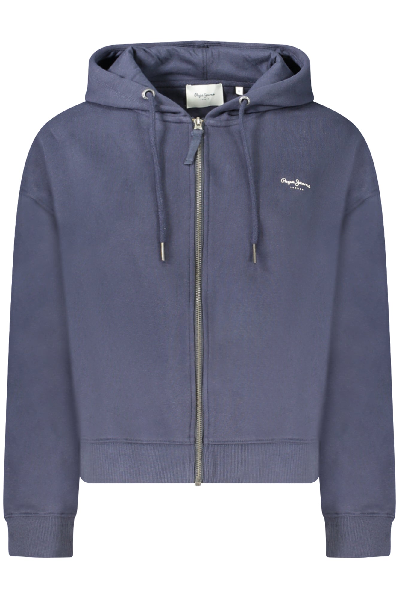 PEPE JEANS WOMEN'S BLUE ZIP-UP SWEATSHIRT