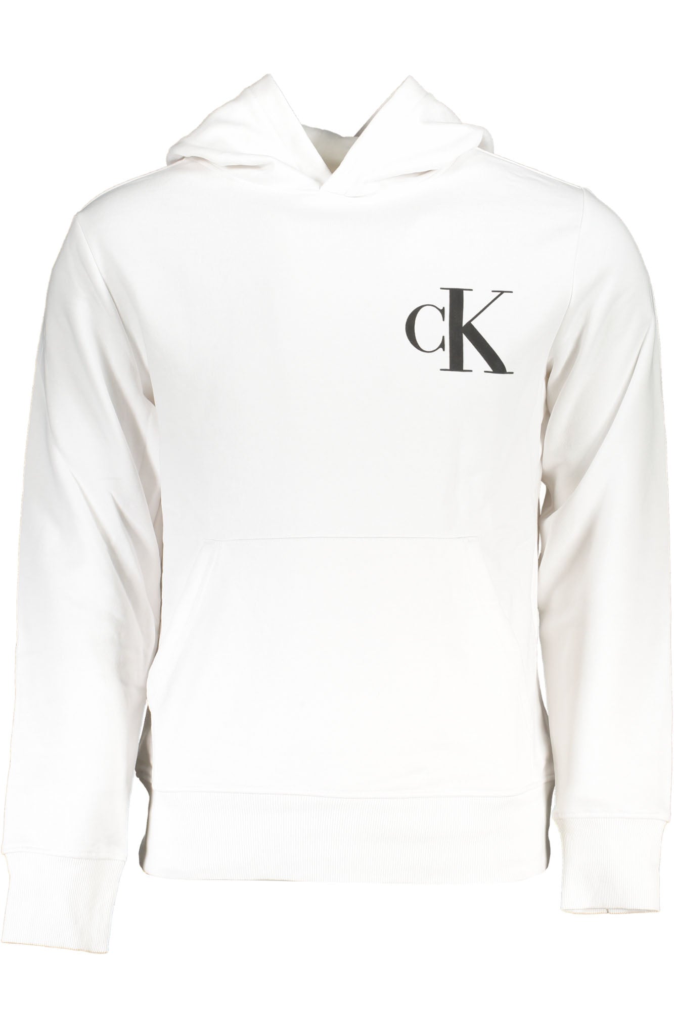 CALVIN KLEIN MEN'S WHITE ZIPLESS SWEATSHIRT
