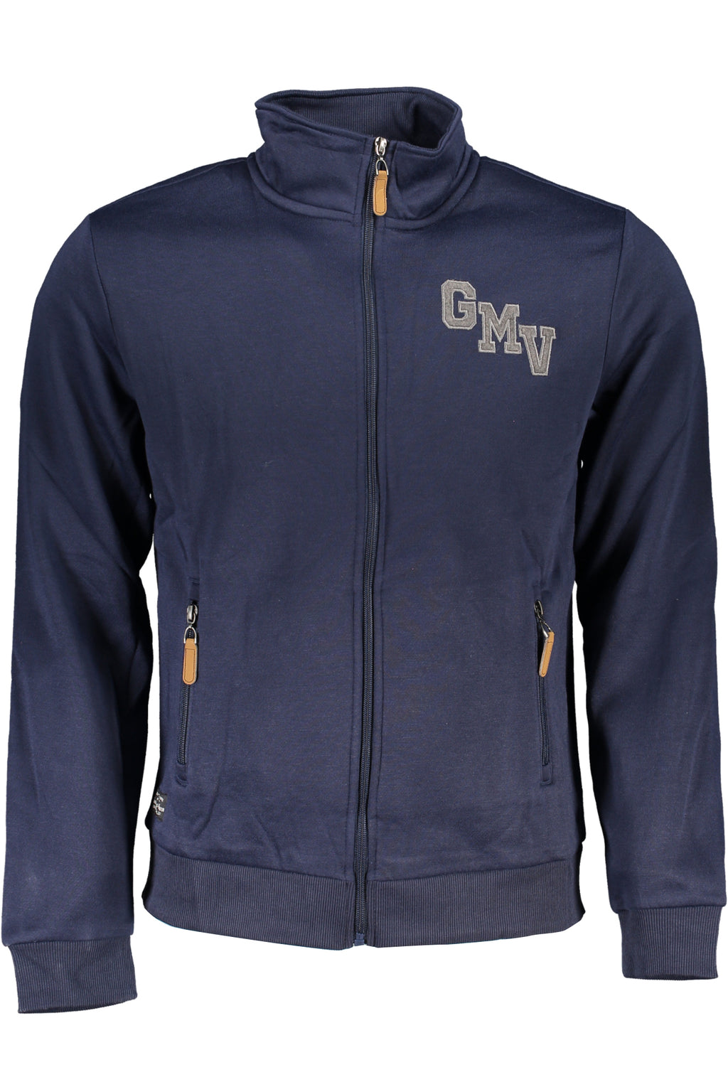 GIAN MARCO VENTURI MEN'S BLUE ZIP SWEATSHIRT