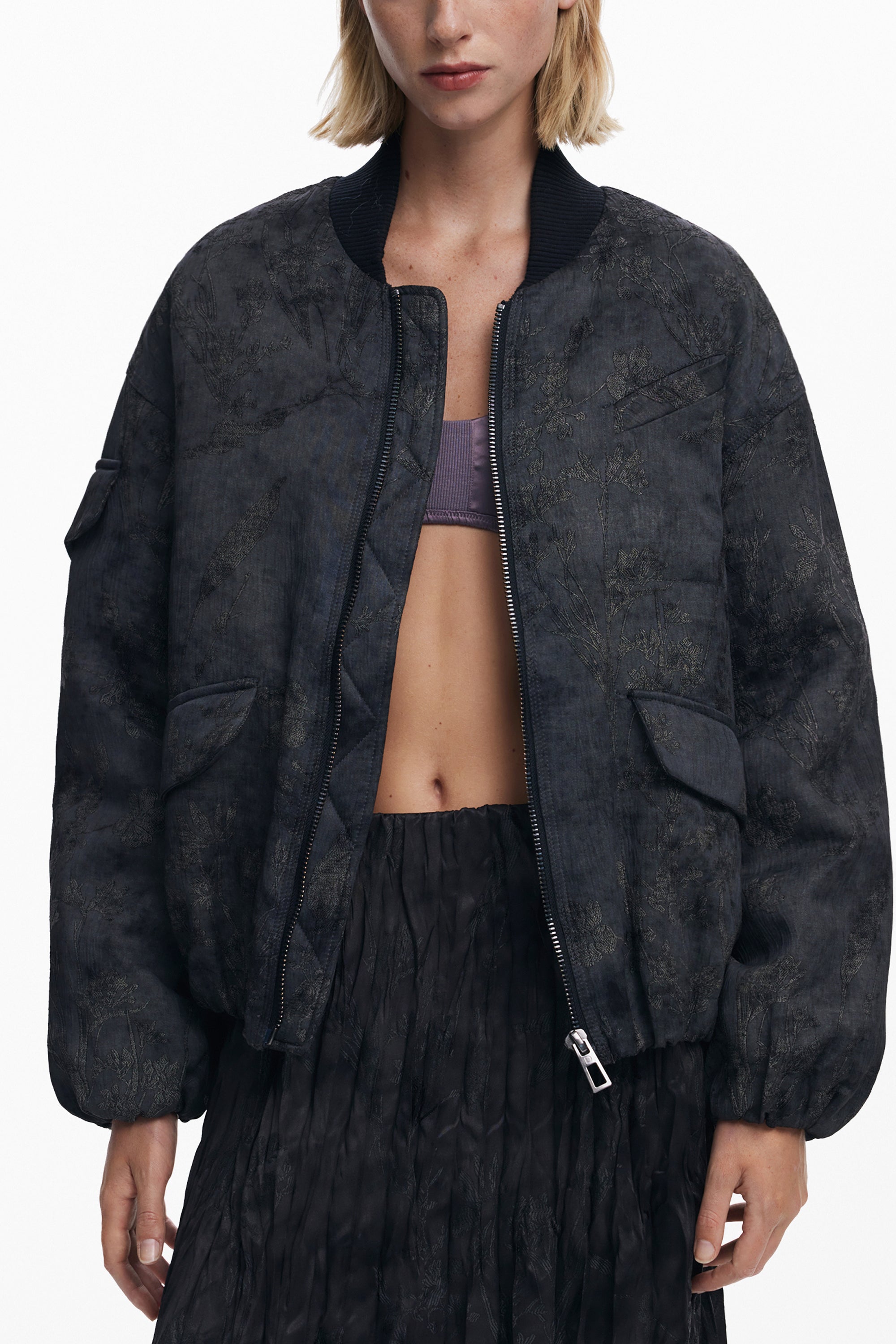 DESIGUAL WOMEN'S BLACK JACKET