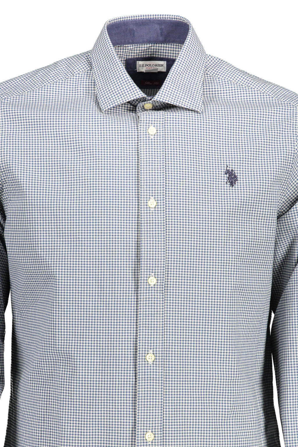 US POLO SHIRT LONG SLEEVE MAN LIGHT BLUE