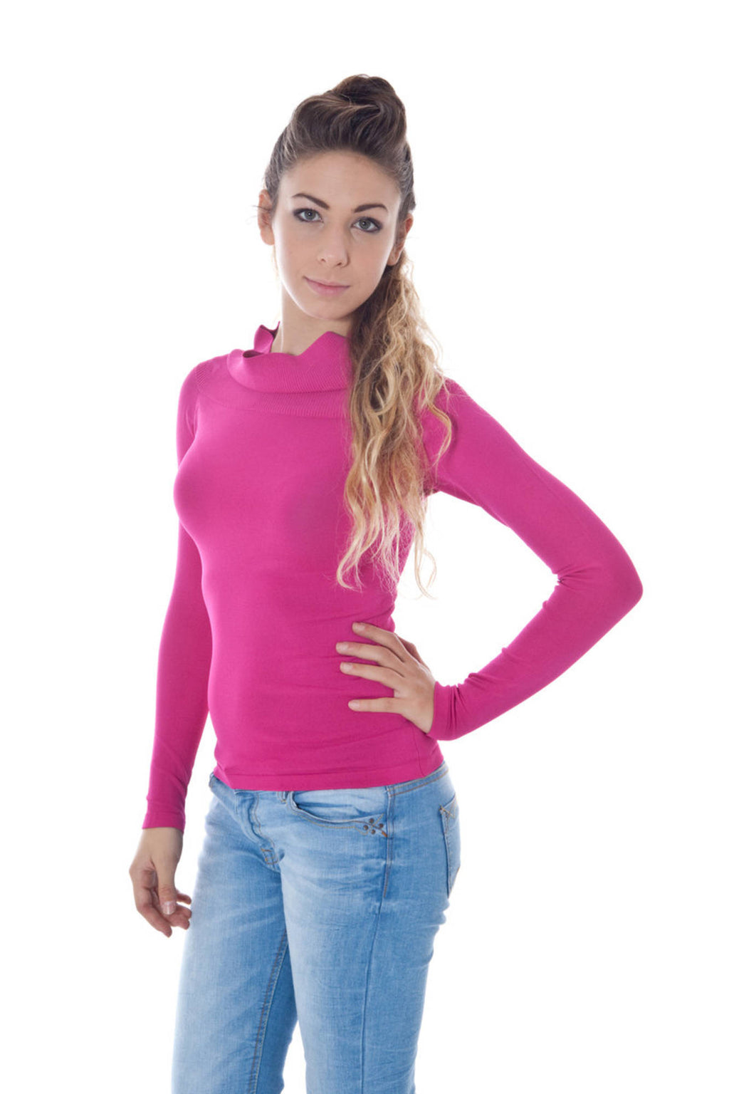 WOMEN'S PINK BLUSH SWEATER