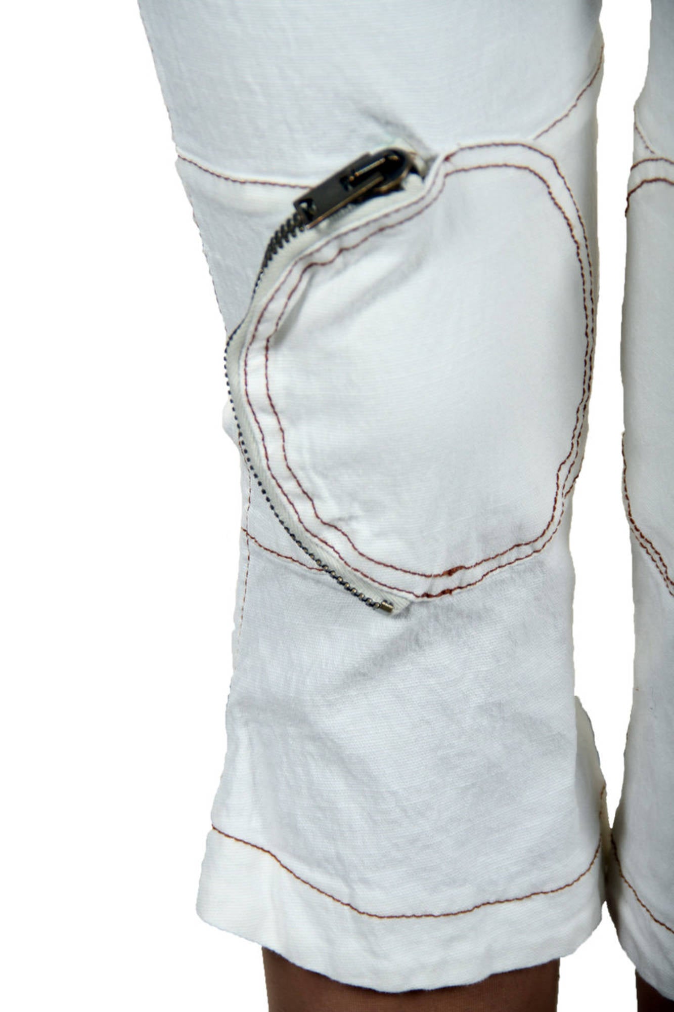KING'S JEANS WHITE WOMEN'S FISH PANTS