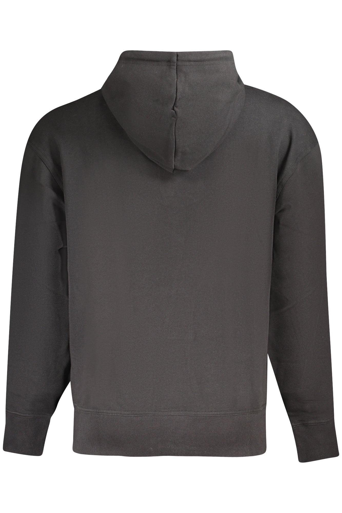 BOSS MEN'S BLACK ZIP-LESS SWEATSHIRT