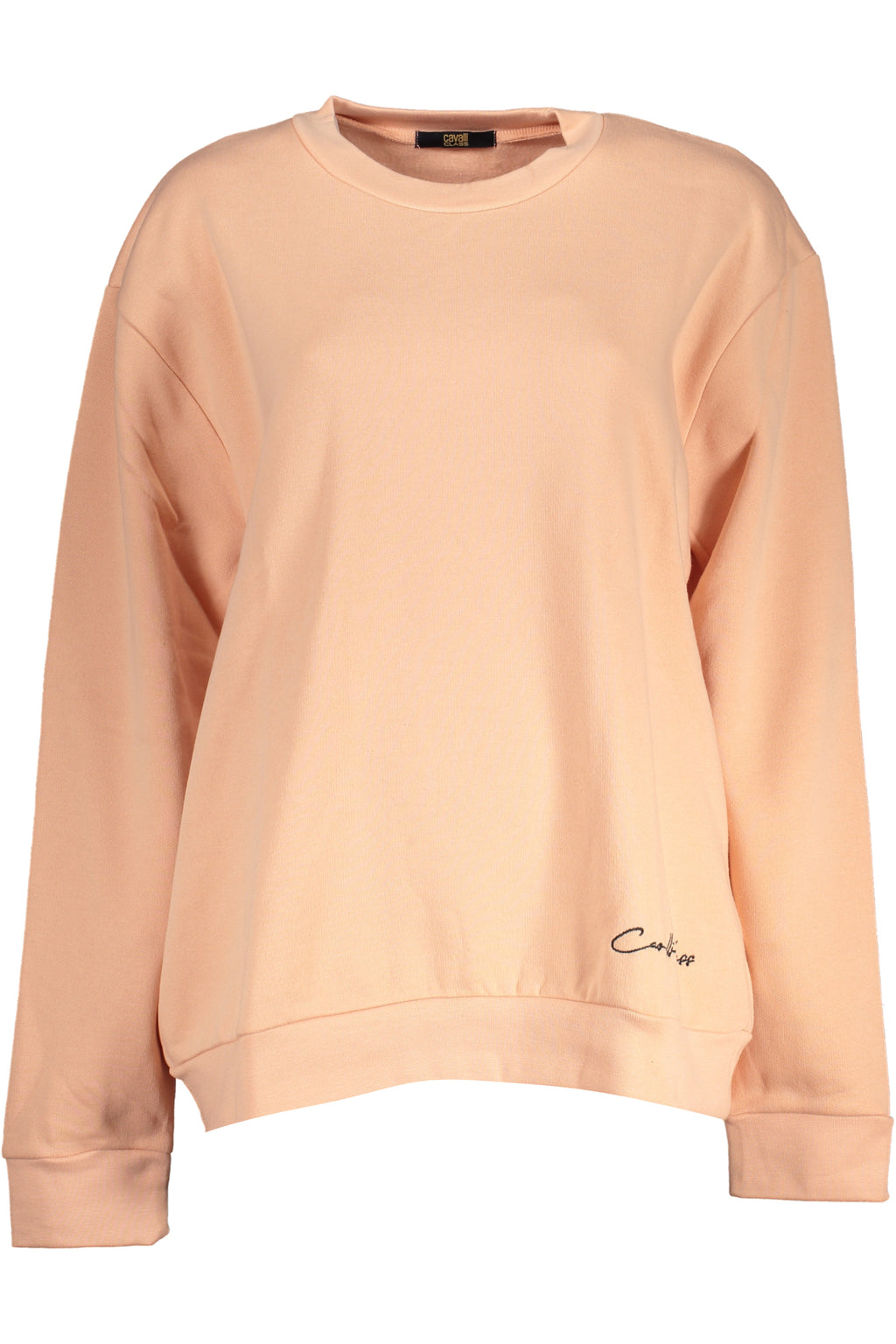 CAVALLI CLASS WOMEN'S PINK SWEATSHIRT WITHOUT ZIP