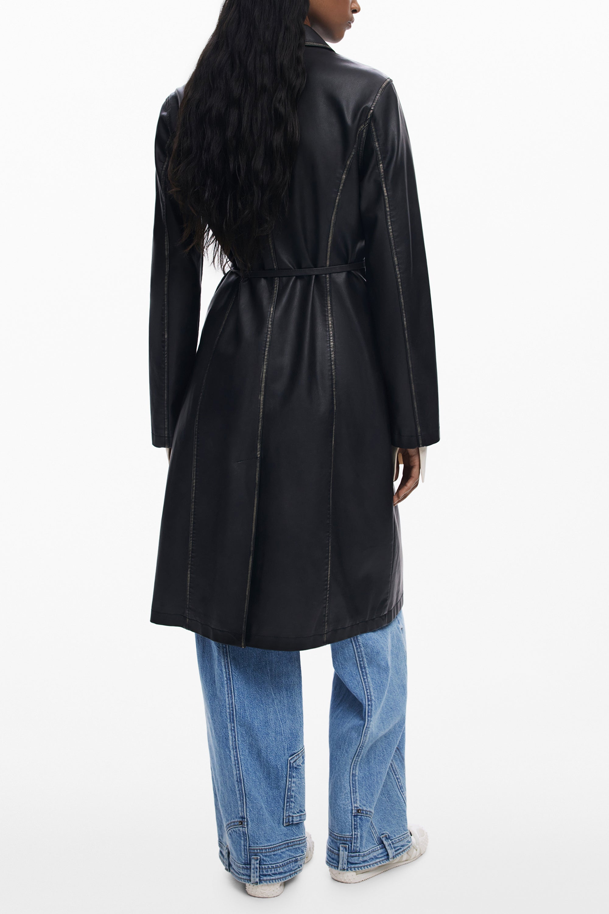 DESIGUAL WOMEN'S BLACK COAT