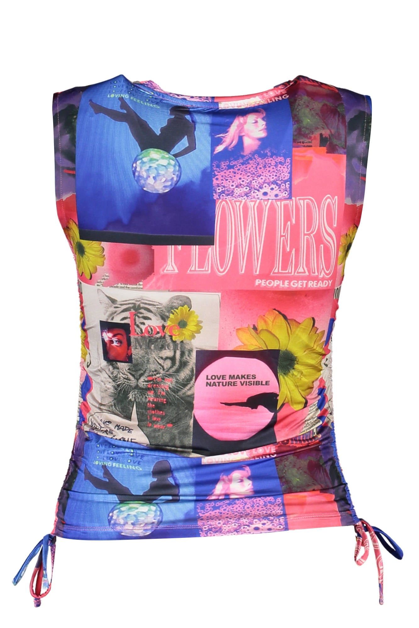DESIGUAL WOMEN'S BLUE TANK TOP