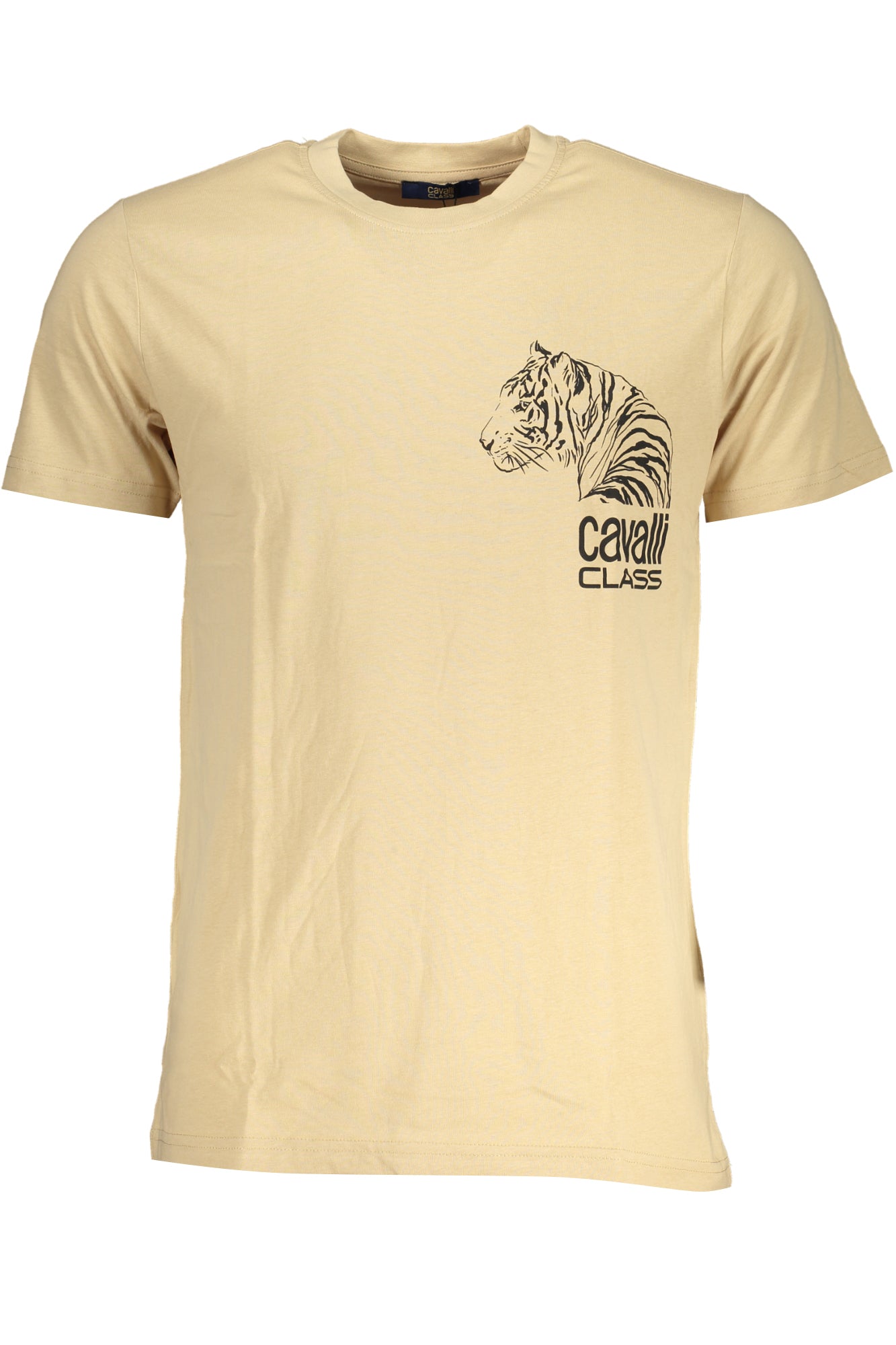 CAVALLI CLASS MEN'S SHORT SLEEVED T-SHIRT BEIGE