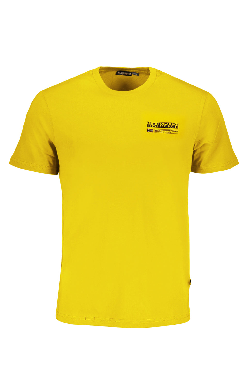NAPAPIJRI YELLOW MEN'S SHORT SLEEVED T-SHIRT