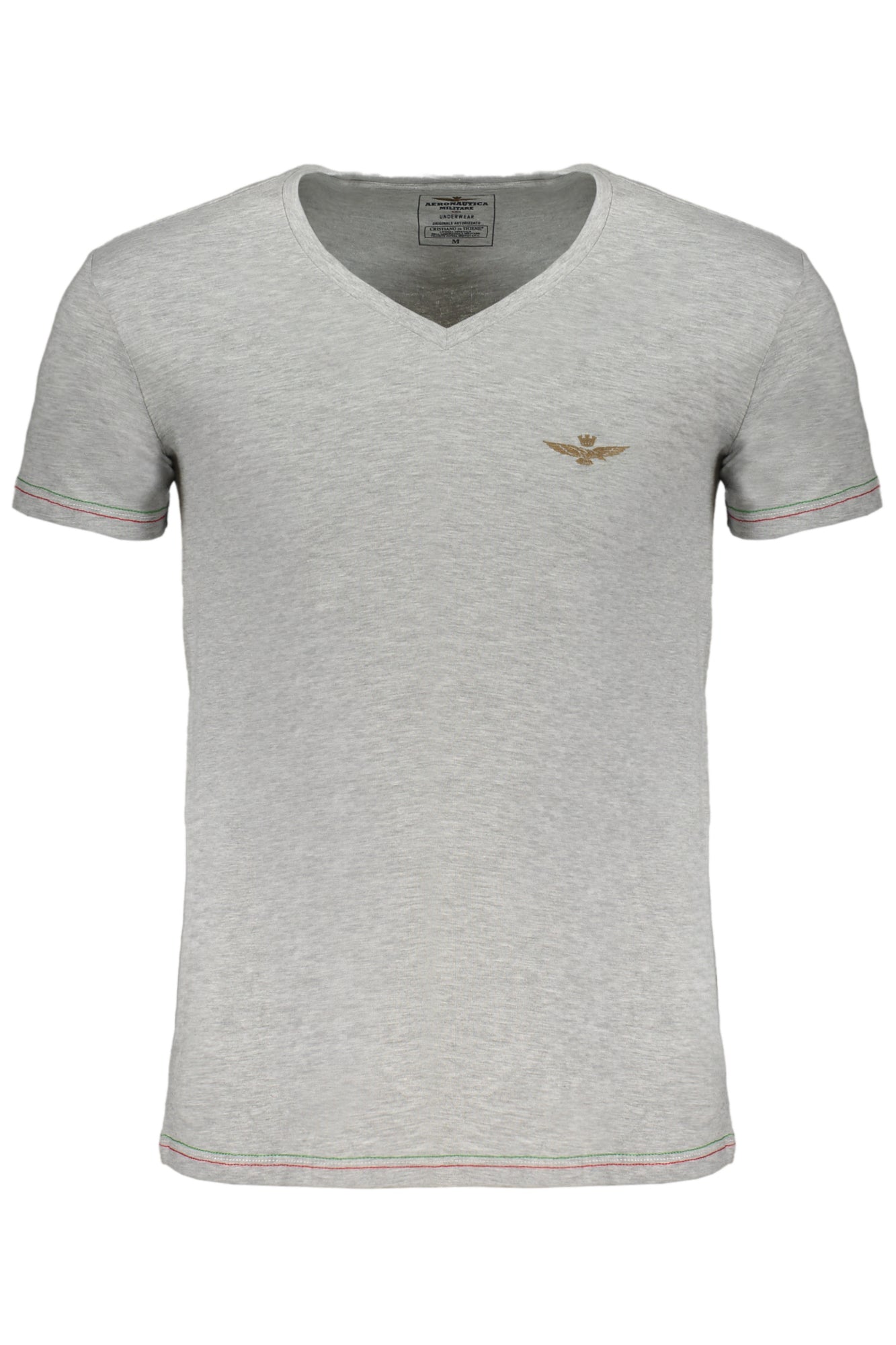 ERONAUTICA MILITARE MEN'S GRAY SHORT SLEEVE T-SHIRT