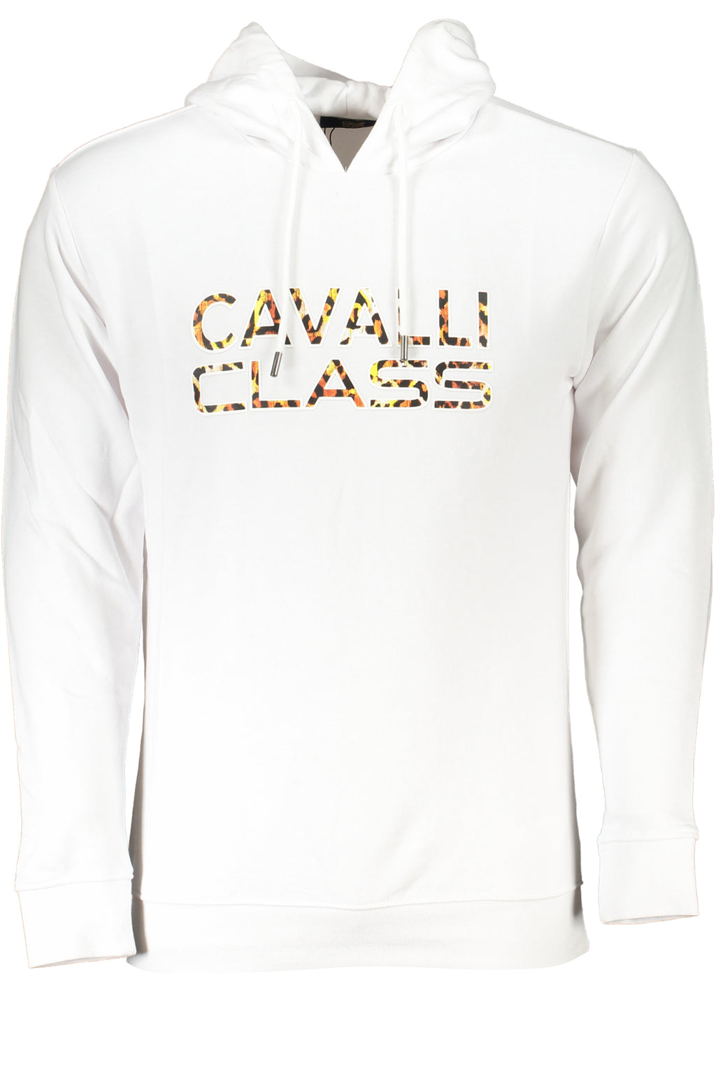 CAVALLI CLASS MEN'S WHITE ZIPLESS SWEATSHIRT