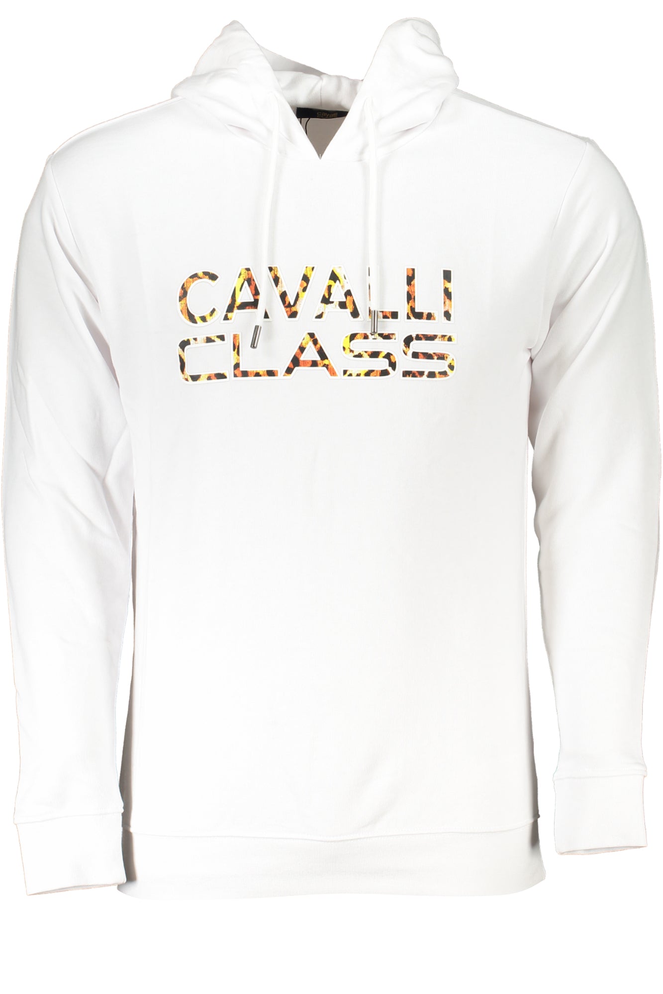 CAVALLI CLASS MEN'S WHITE ZIPLESS SWEATSHIRT