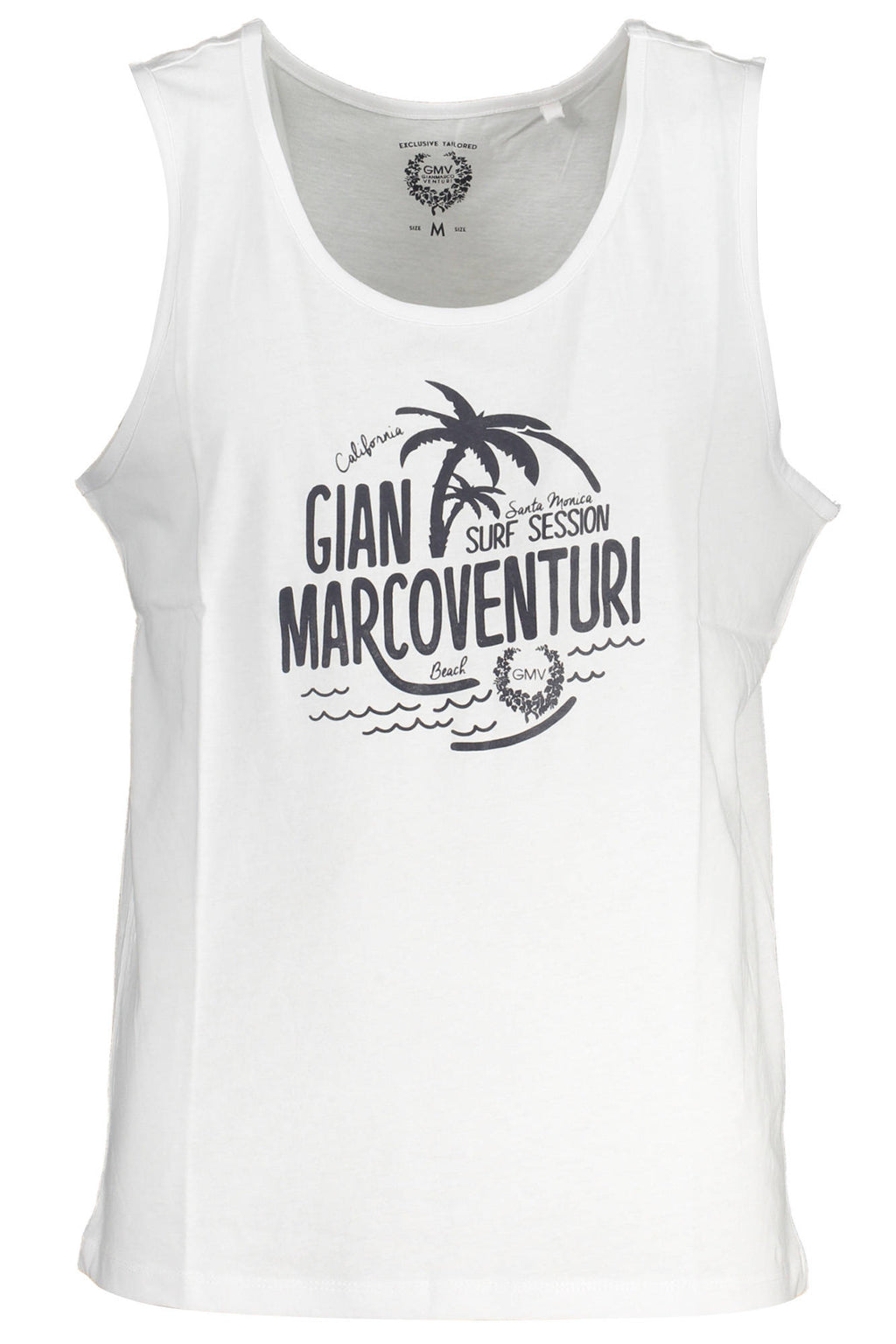 GIAN MARCO VENTURI MEN'S WHITE TANK TOP