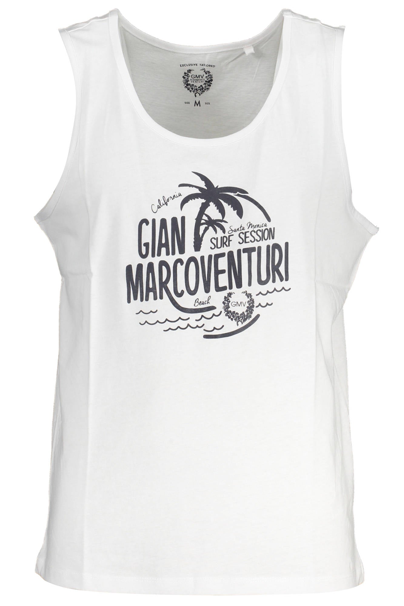 GIAN MARCO VENTURI MEN'S WHITE TANK TOP