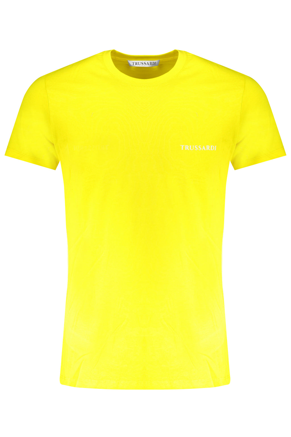TRUSSARDI YELLOW MEN'S SHORT SLEEVED T-SHIRT