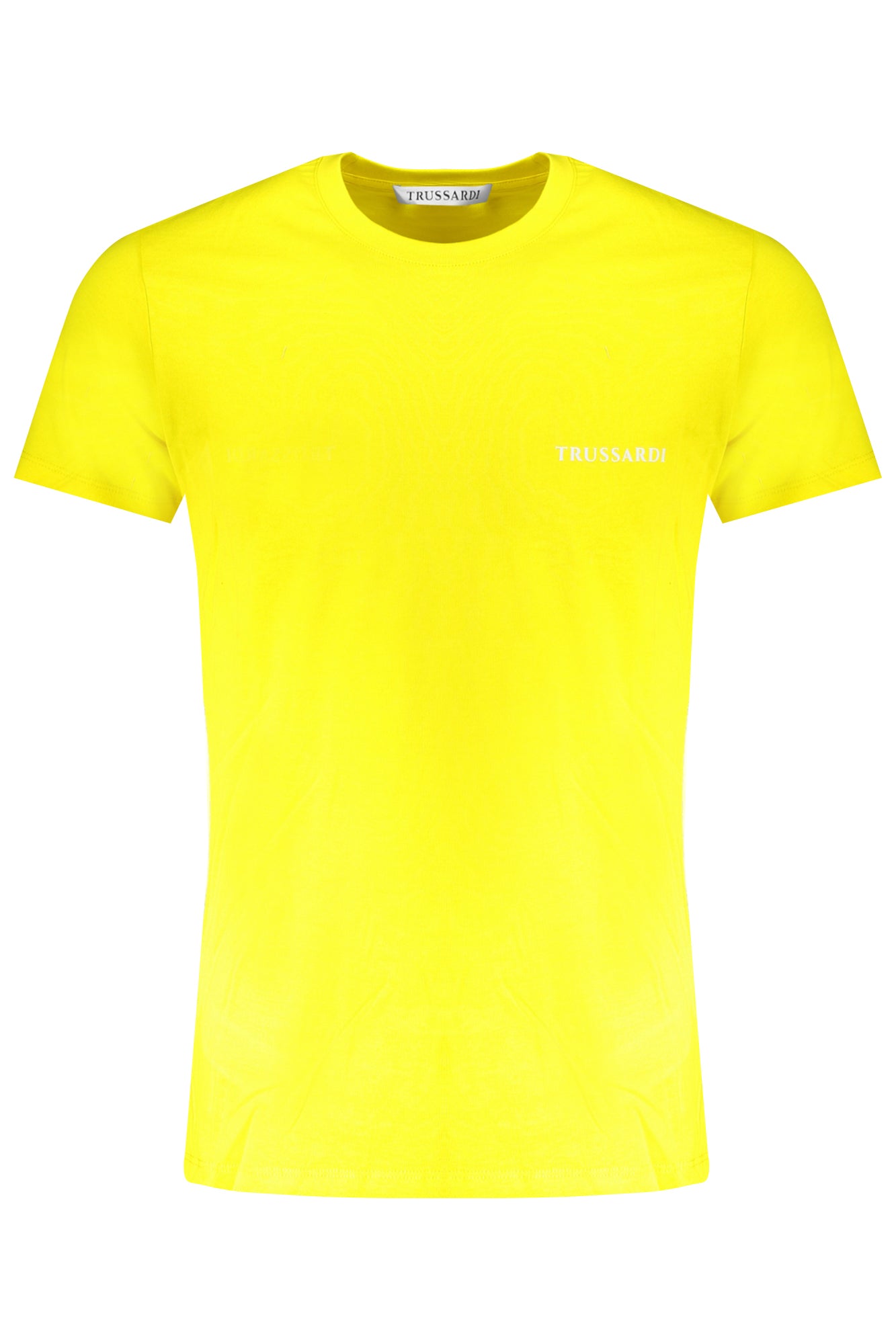 TRUSSARDI YELLOW MEN'S SHORT SLEEVED T-SHIRT