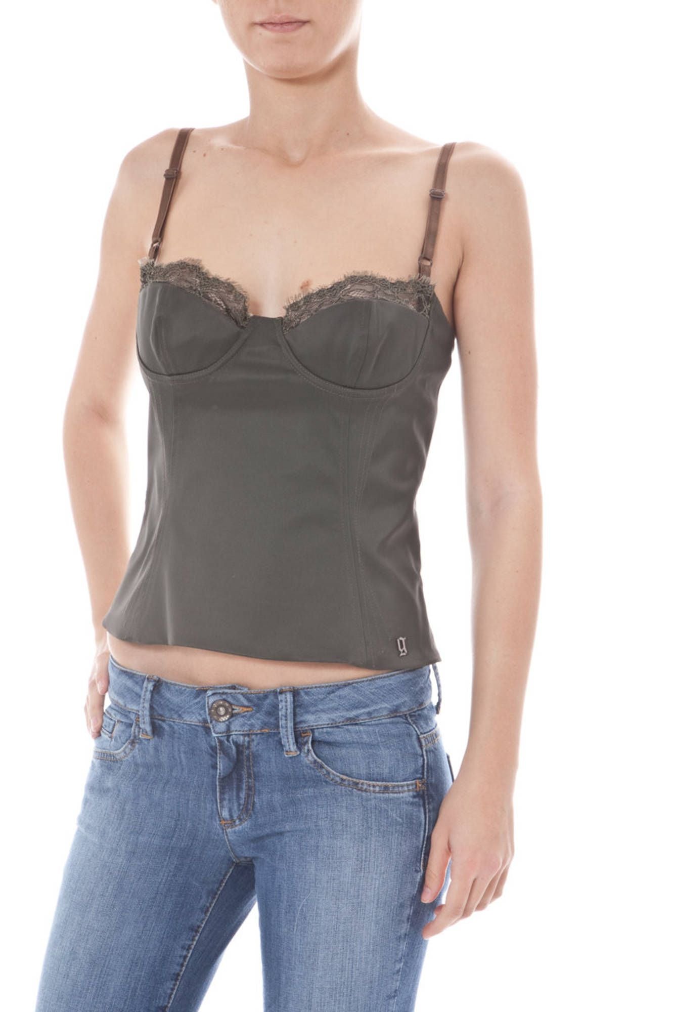 JOHN GALLIANO GREEN WOMEN'S TOP