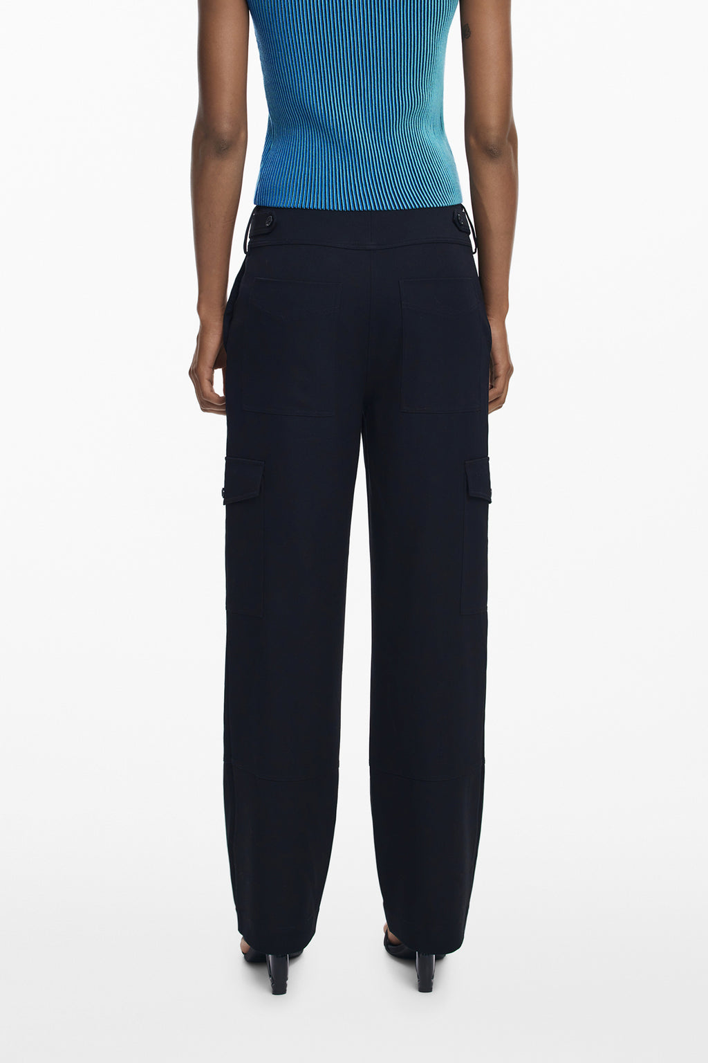 DESIGUAL WOMEN'S BLACK TROUSERS