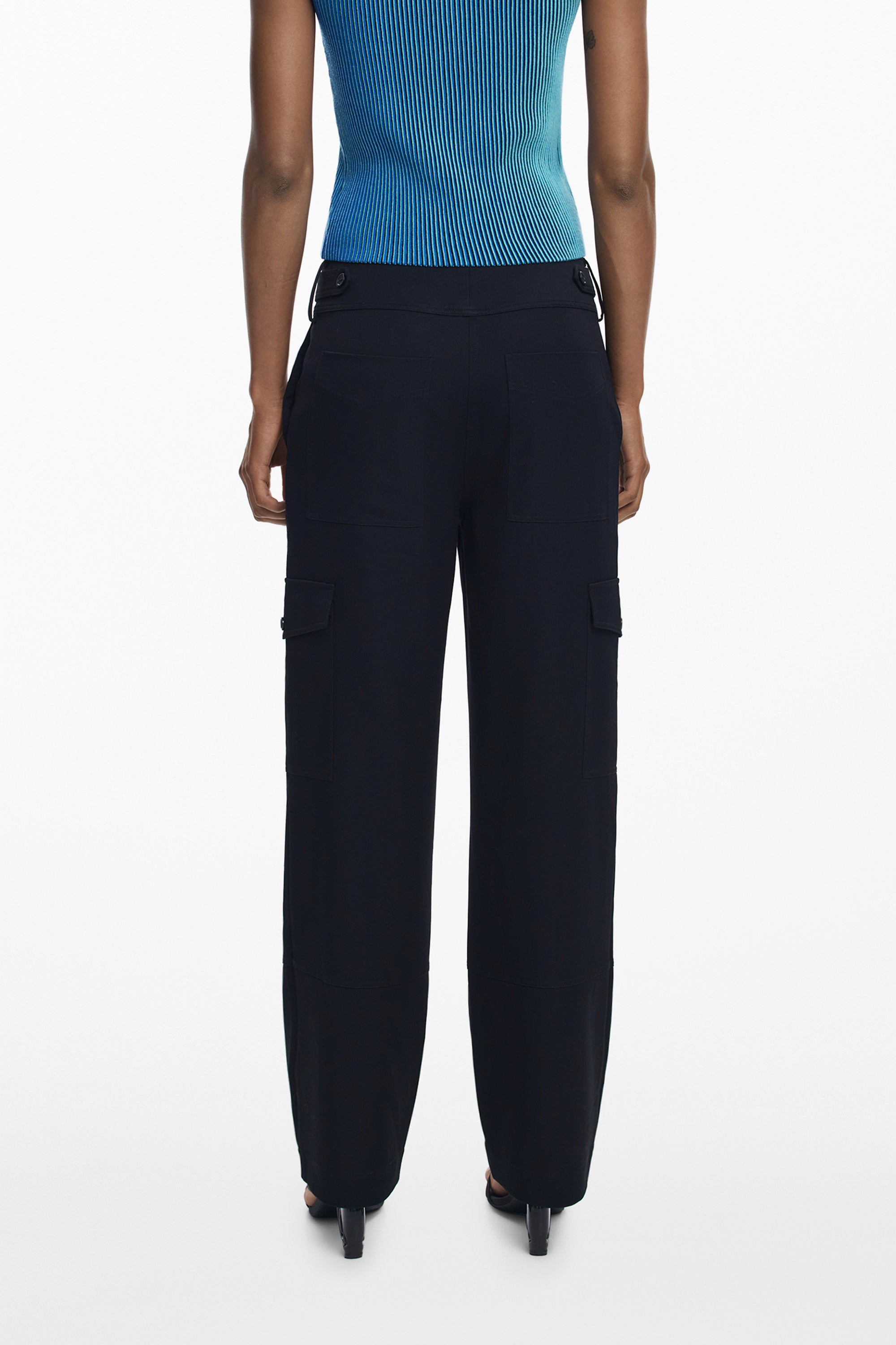 DESIGUAL WOMEN'S BLACK TROUSERS
