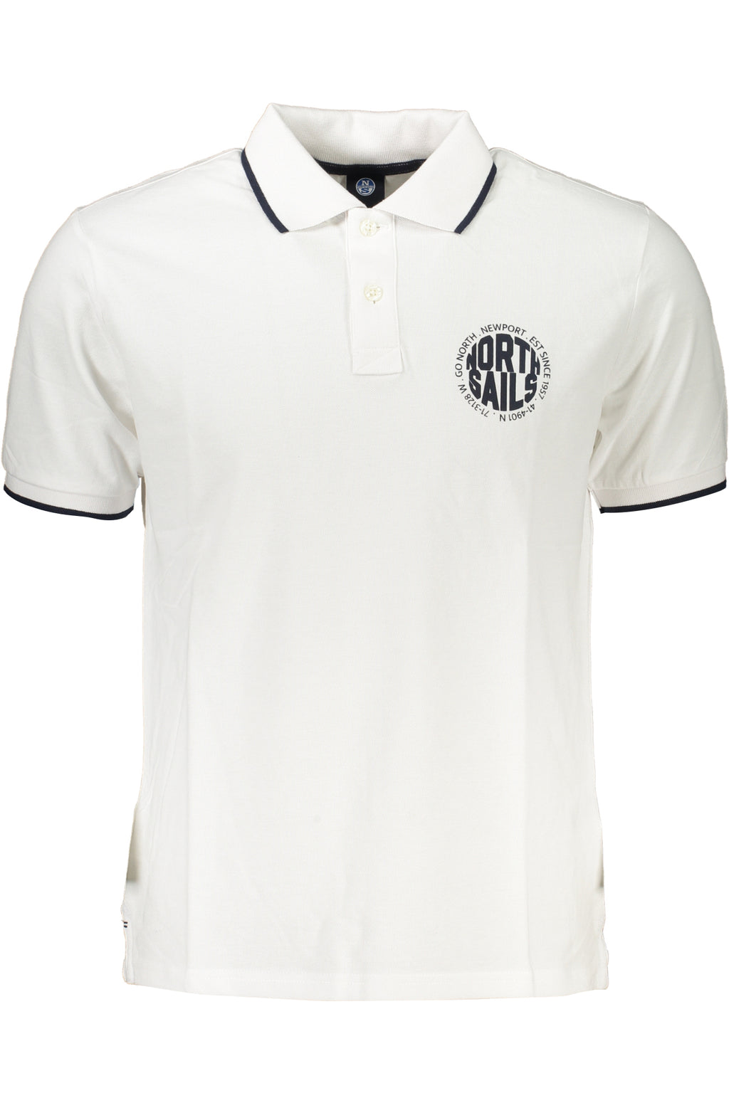 NORTH SAILS MEN'S WHITE SHORT SLEEVED POLO SHIRT