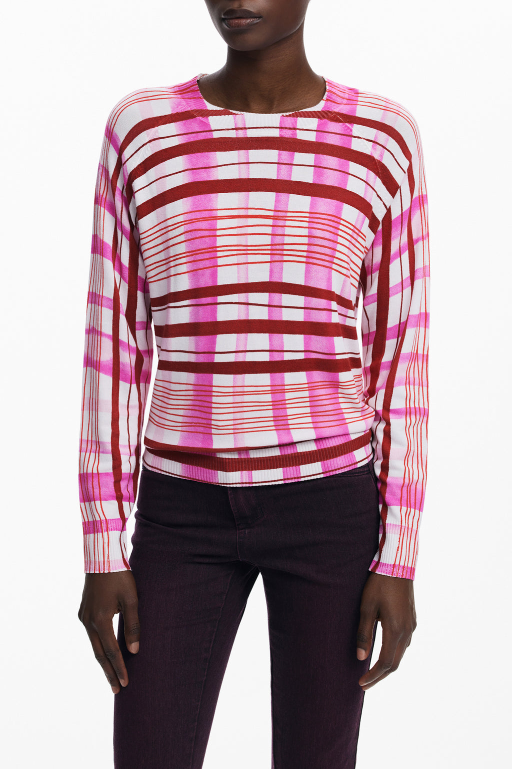 DESIGUAL WOMEN'S PINK SWEATER