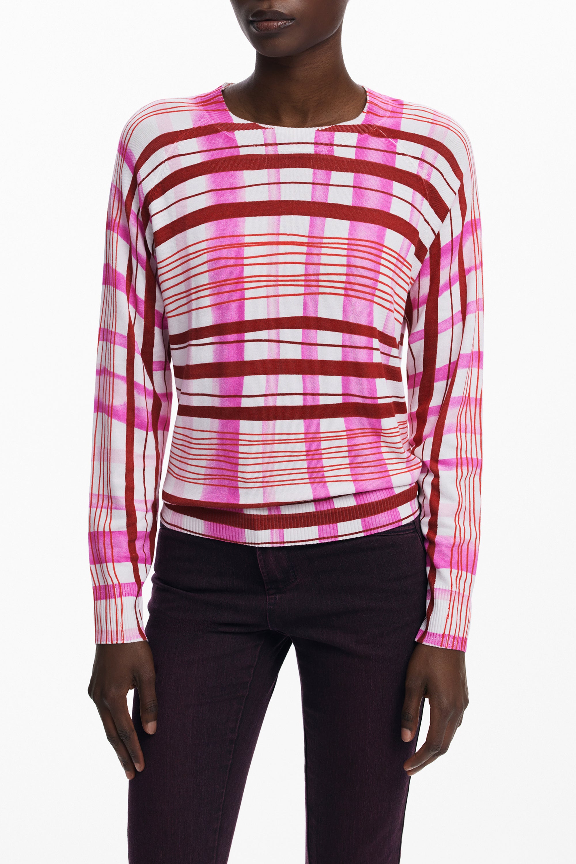 DESIGUAL WOMEN'S PINK SWEATER