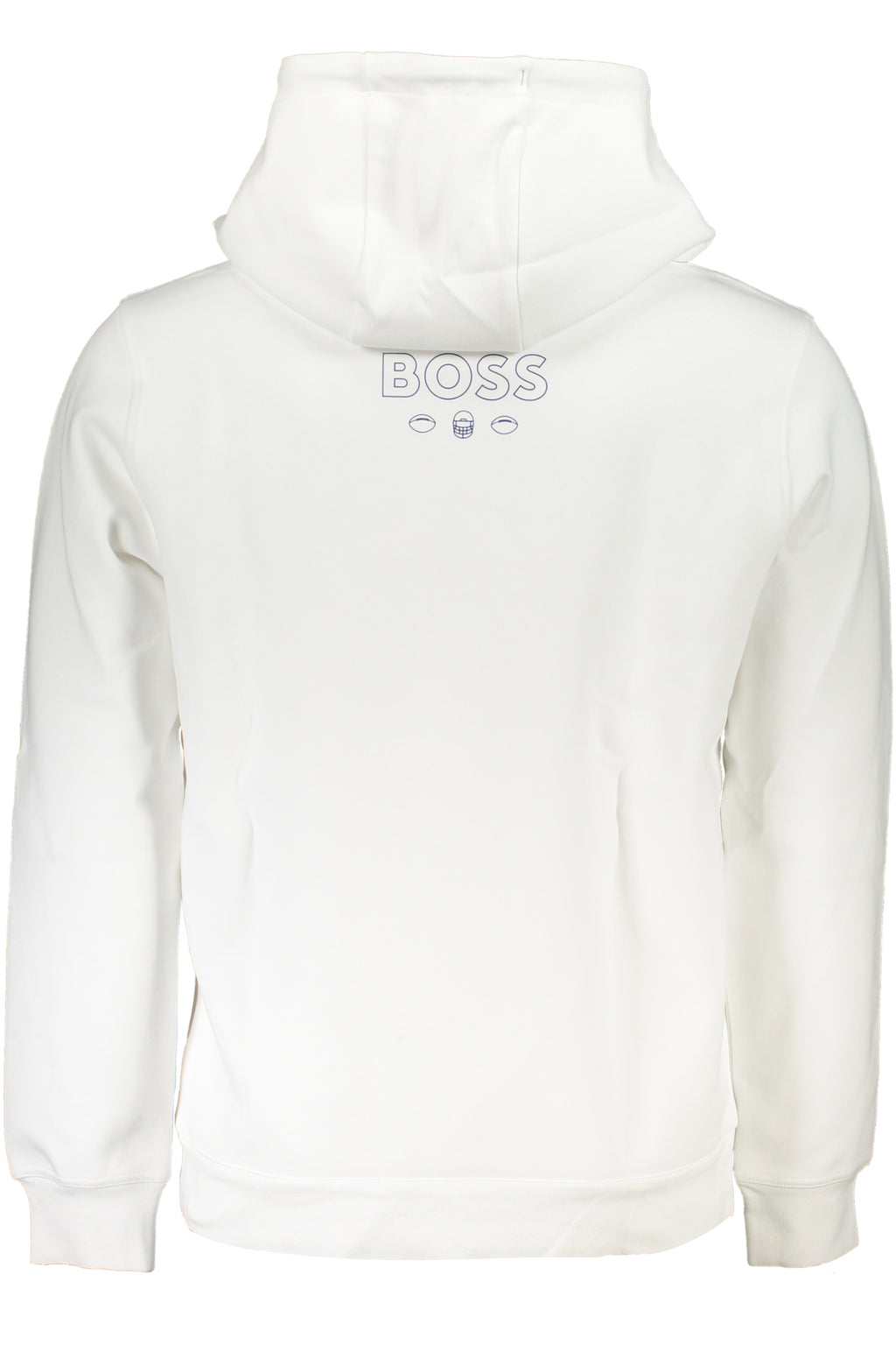 HUGO BOSS MEN'S WHITE ZIPLESS SWEATSHIRT