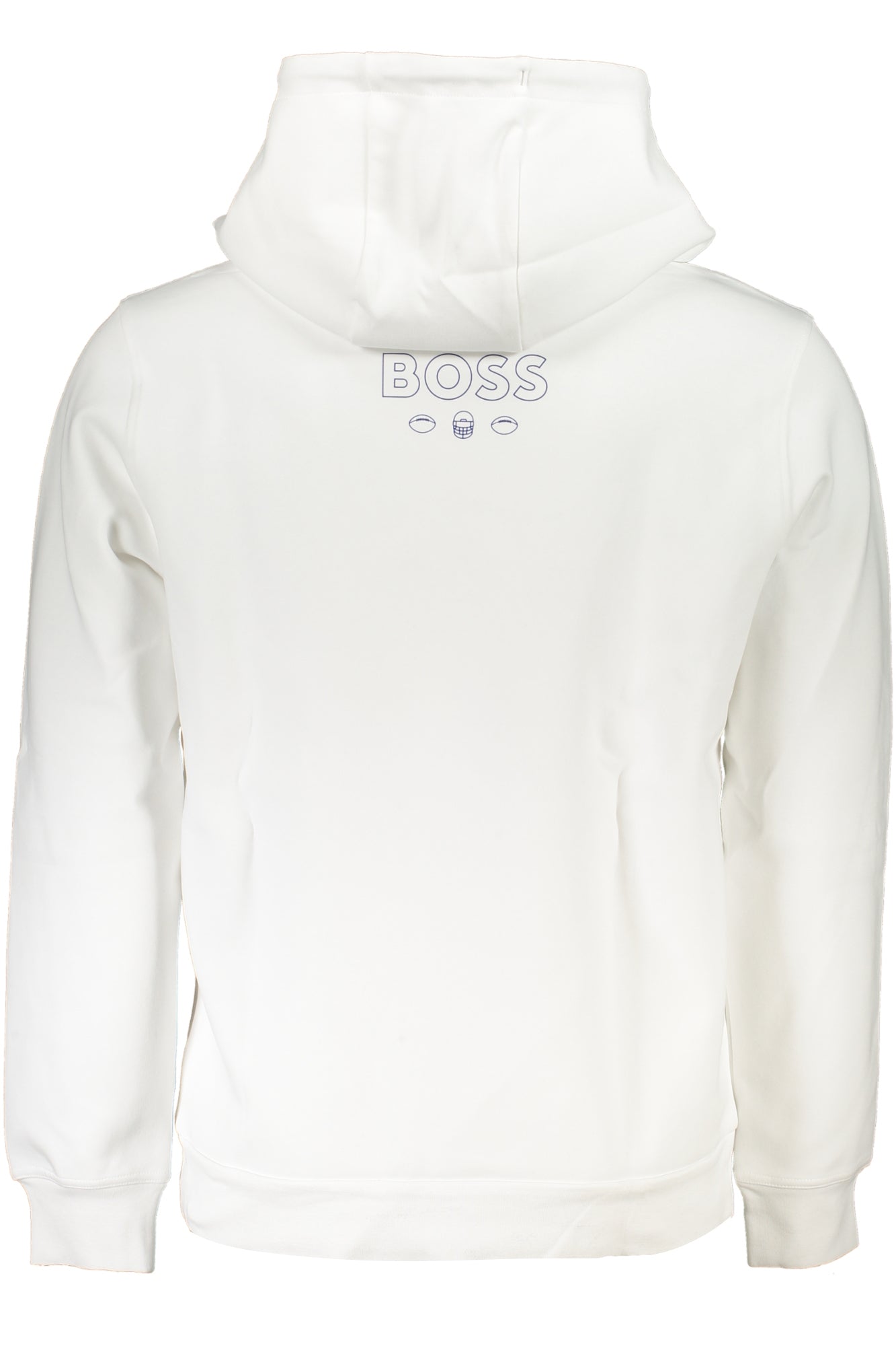 HUGO BOSS MEN'S WHITE ZIPLESS SWEATSHIRT