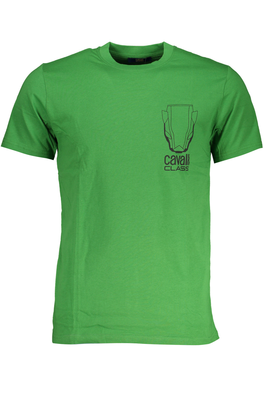 CAVALLI CLASS GREEN MEN'S SHORT SLEEVED T-SHIRT