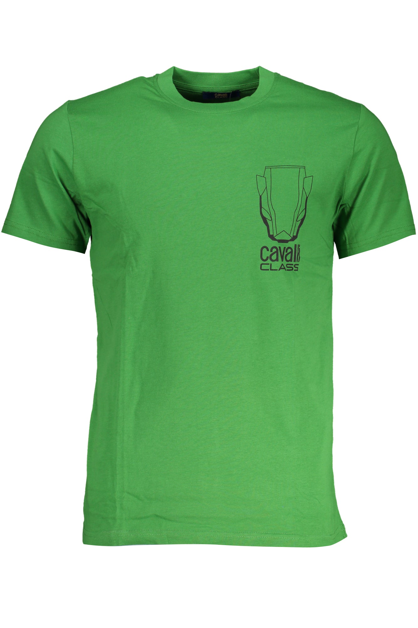 CAVALLI CLASS GREEN MEN'S SHORT SLEEVED T-SHIRT