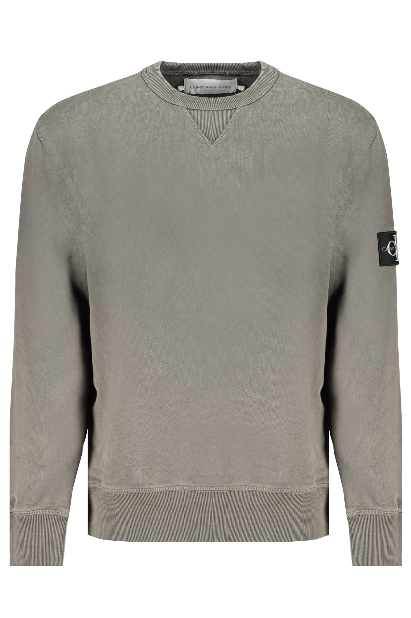 CALVIN KLEIN MEN'S GREEN ZIPLESS SWEATSHIRT