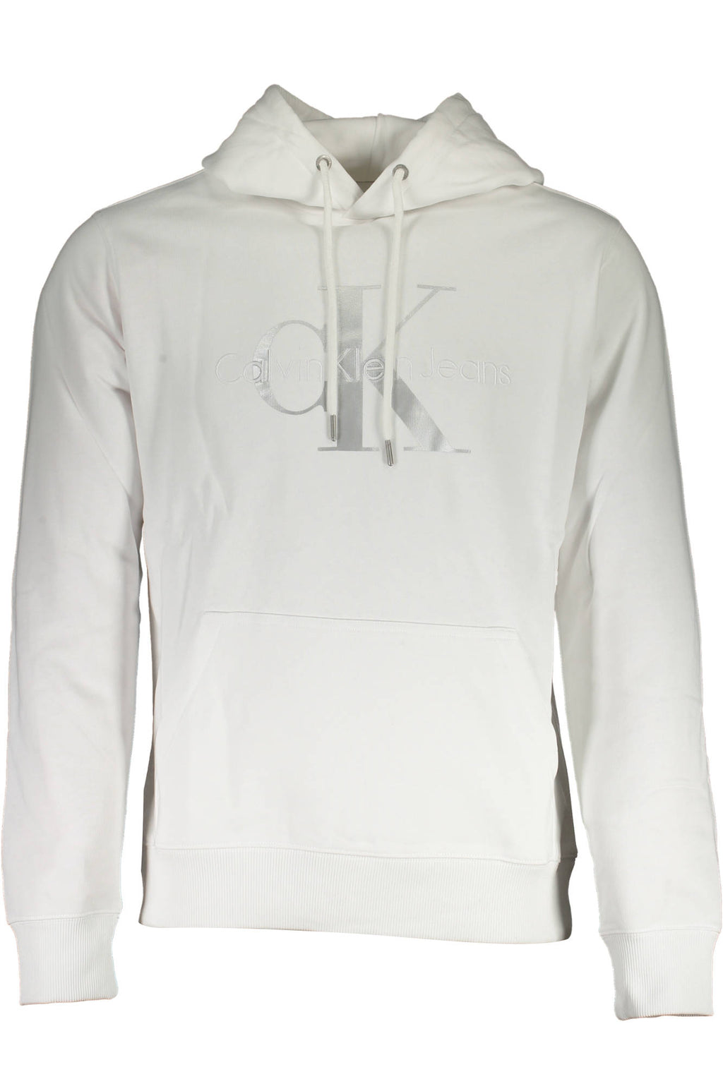 CALVIN KLEIN WHITE MEN'S SWEATSHIRT WITHOUT ZIP