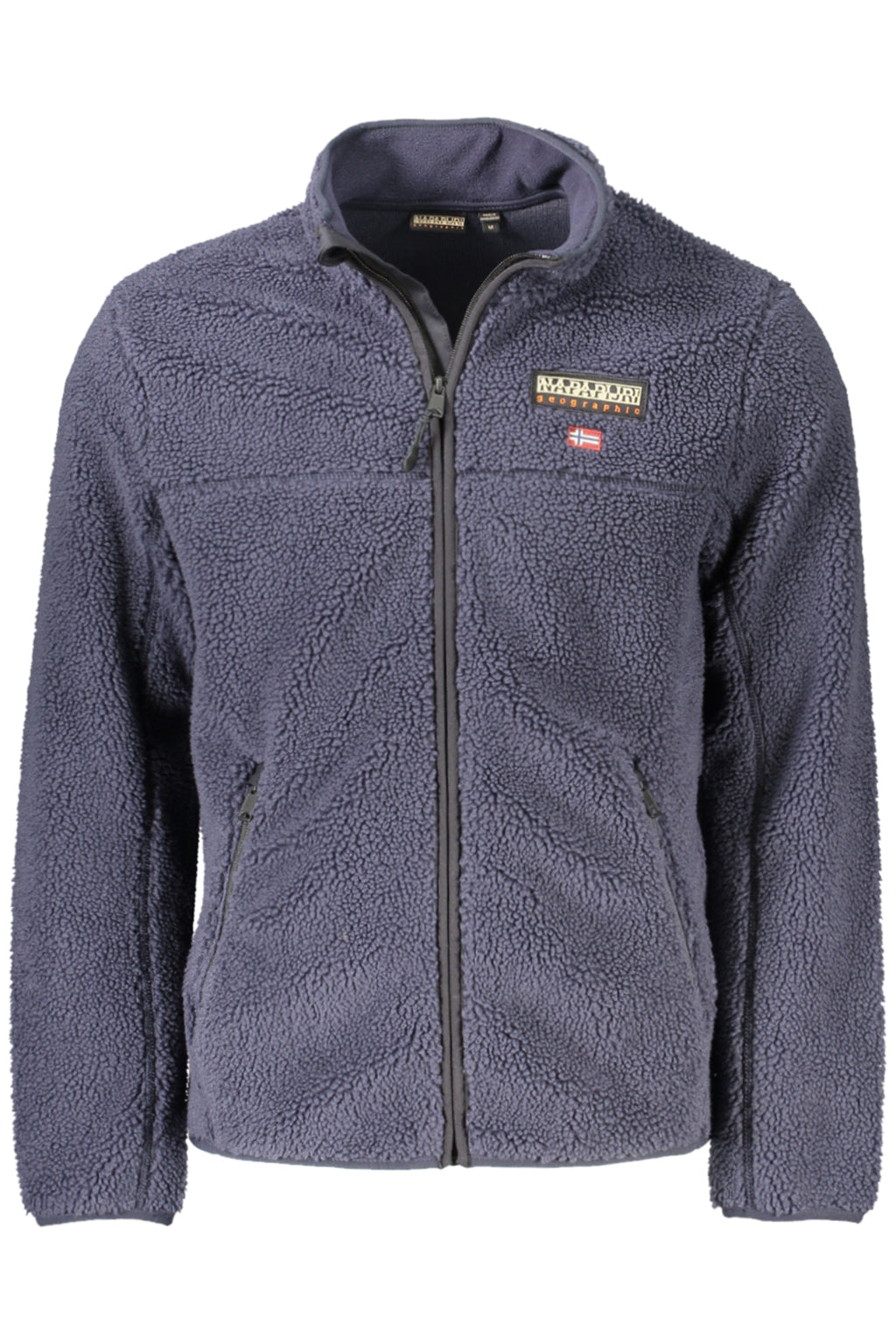 NAPAPIJRI MEN'S BLUE ZIP-UP SWEATSHIRT