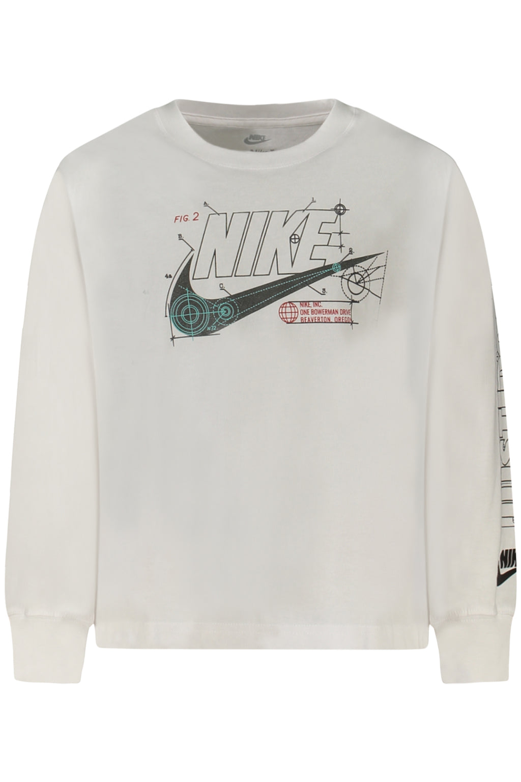NIKE KIDS' LONG-SLEEVED T-SHIRT, WHITE
