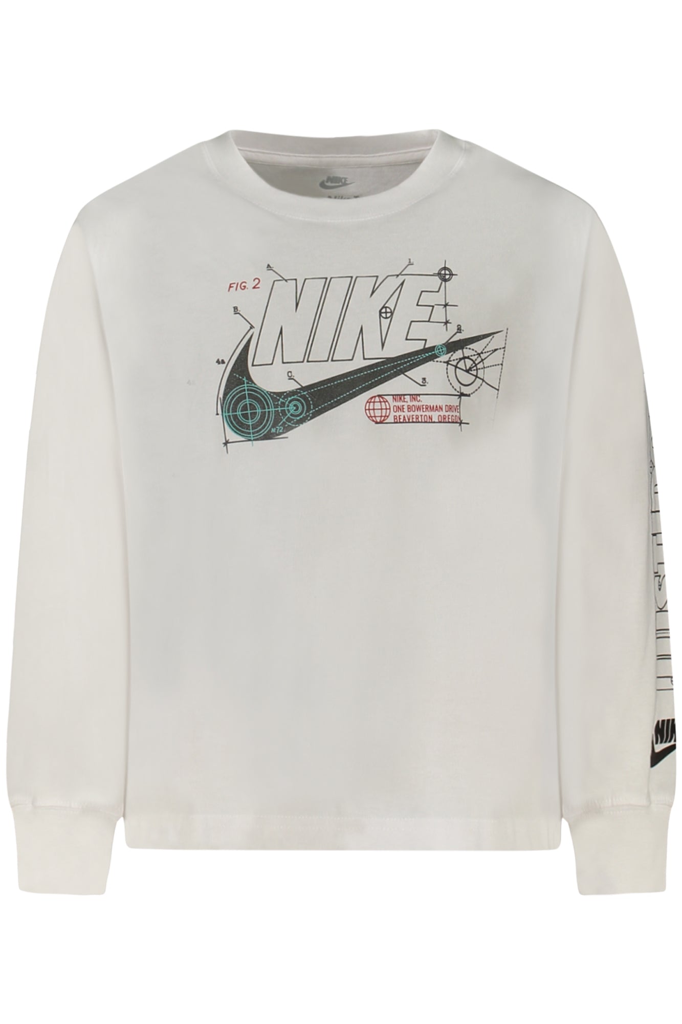 NIKE KIDS' LONG-SLEEVED T-SHIRT, WHITE