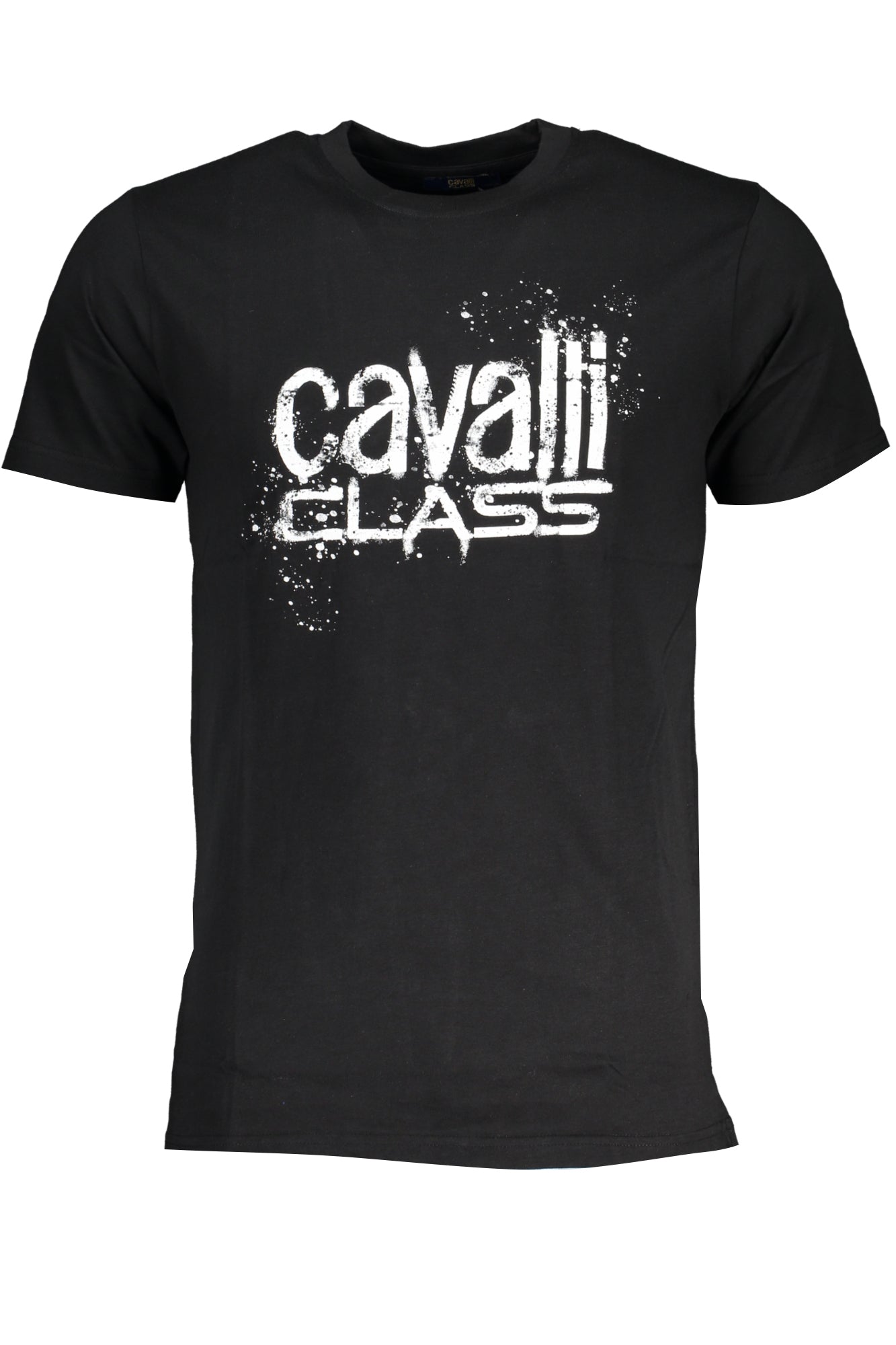 CAVALLI CLASS MEN'S SHORT SLEEVE T-SHIRT BLACK