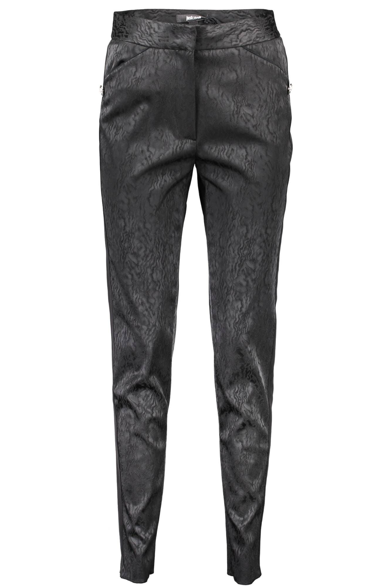 JUST CAVALLI WOMEN'S BLACK TROUSERS