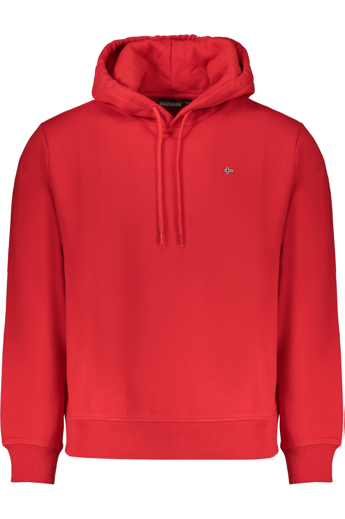 NAPAPIJRI RED MEN'S ZIP-LESS SWEATSHIRT