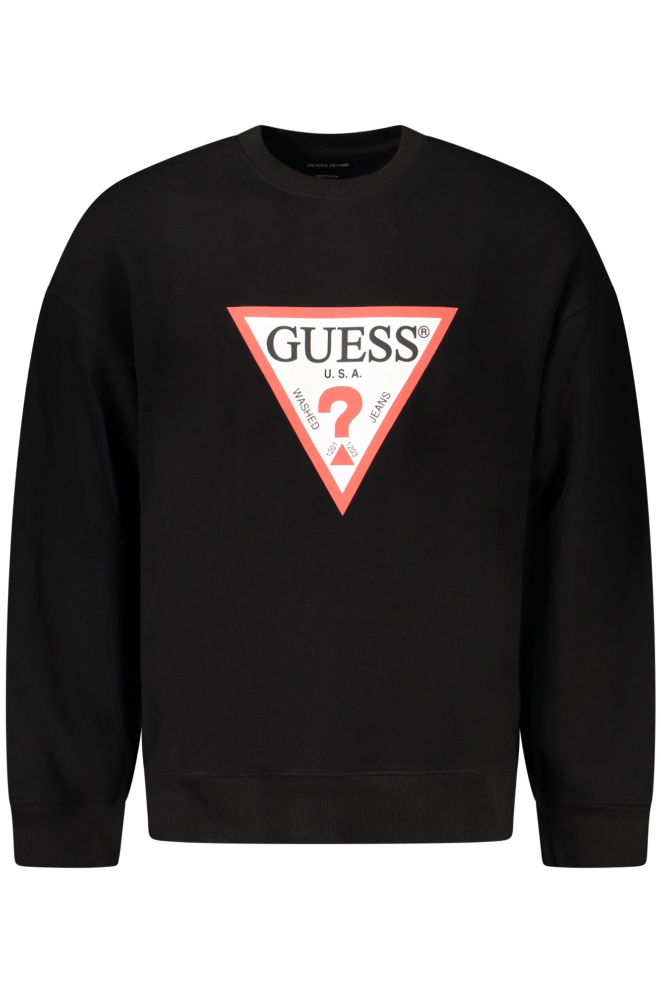 GUESS JEANS SWEATSHIRT WITHOUT ZIP MEN BLACK