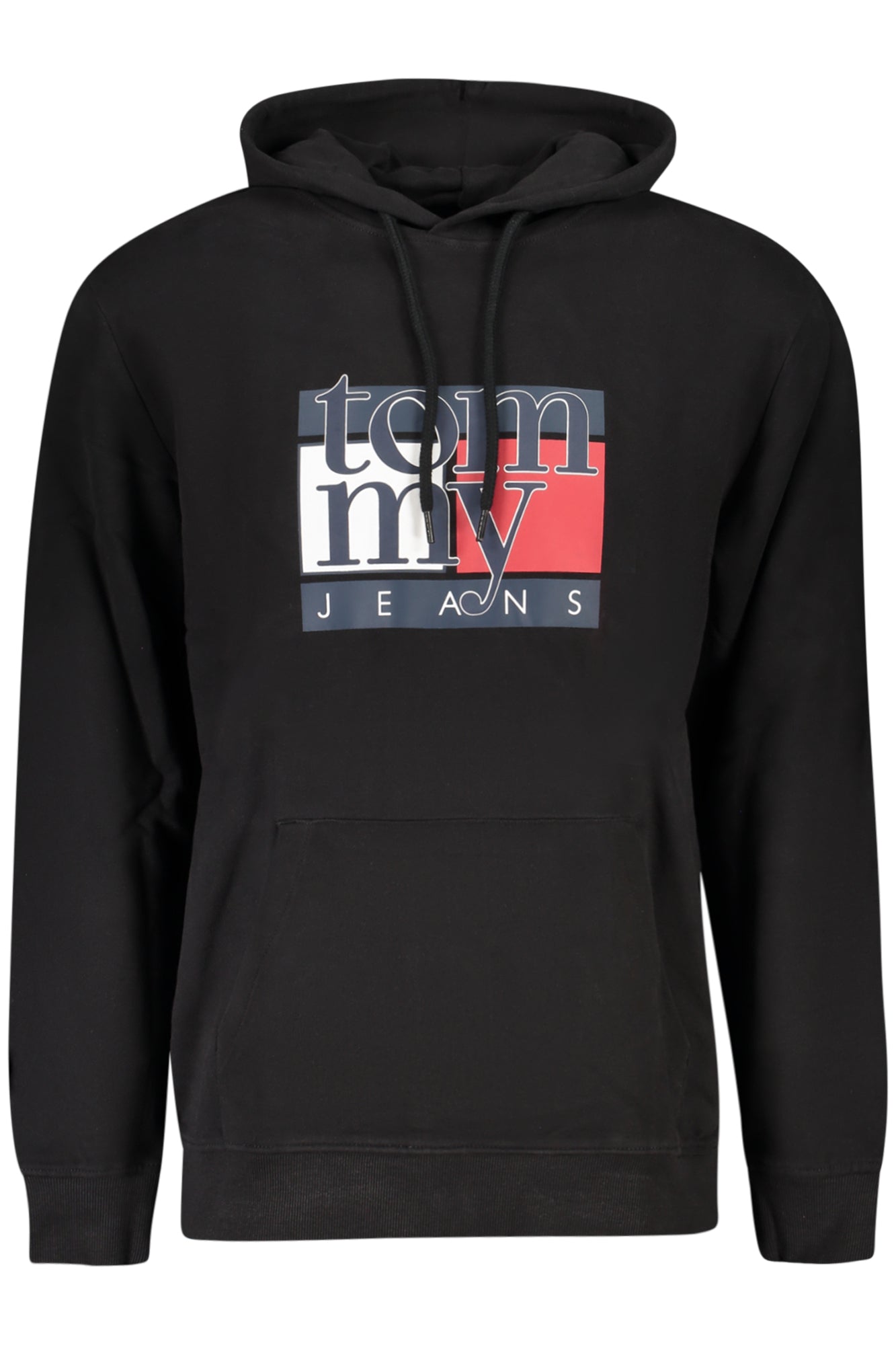 TOMMY HILFIGER MEN'S BLACK ZIP-UP SWEATSHIRT