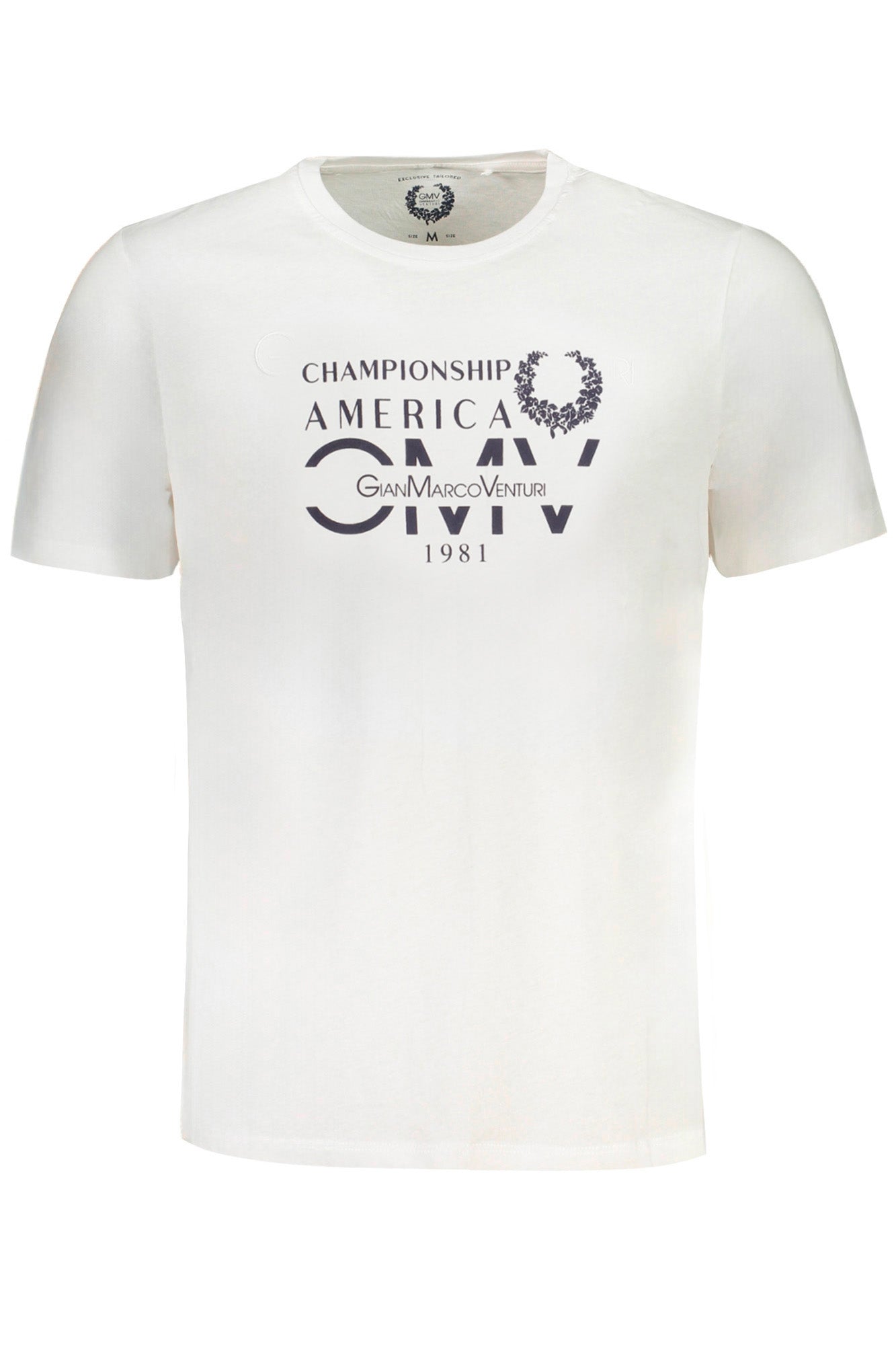 GIAN MARCO VENTURI MEN'S SHORT SLEEVED T-SHIRT WHITE